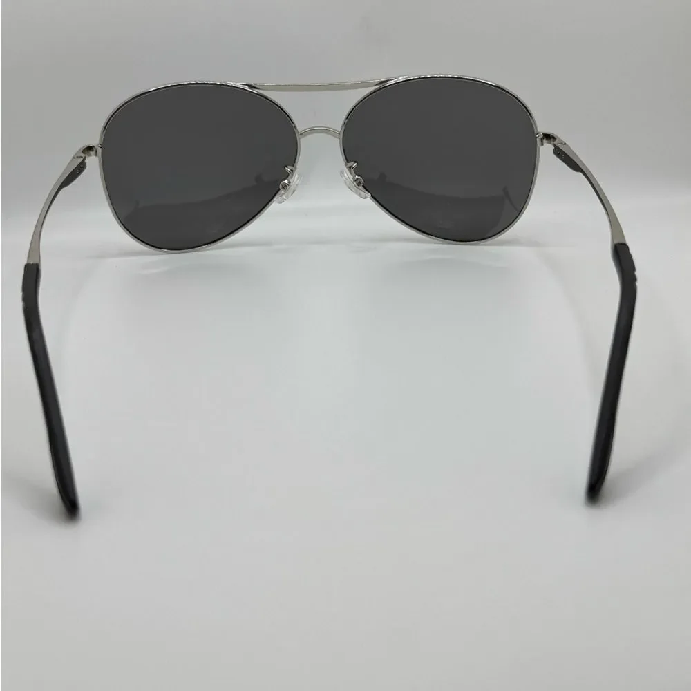 Silver Aviator Sunglasses with Mirrored Lenses